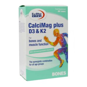 قرص کلسی مگ پلاس D3 و K2 مقدار 60 عدد یوروویتال Eurho Vital