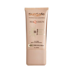 کرم ضد آفتاب کرم پودری و پرایمری SPF50 سان سیف 40 میلی لیتر Sunsafe