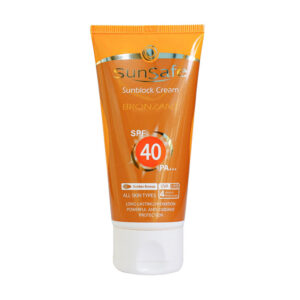 کرم ضد آفتاب SPF40 گلد بژ برنزه کننده مناسب انواع پوست 50 گرم سان سیف Sun Safe